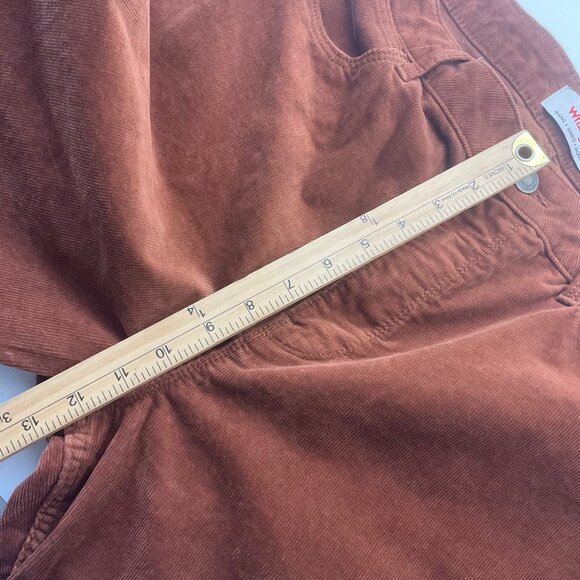 Wrangler Womens 16 High Rise Fierce Flare Corduroy Pants Brown Boho Festival - Picture 8 of 12